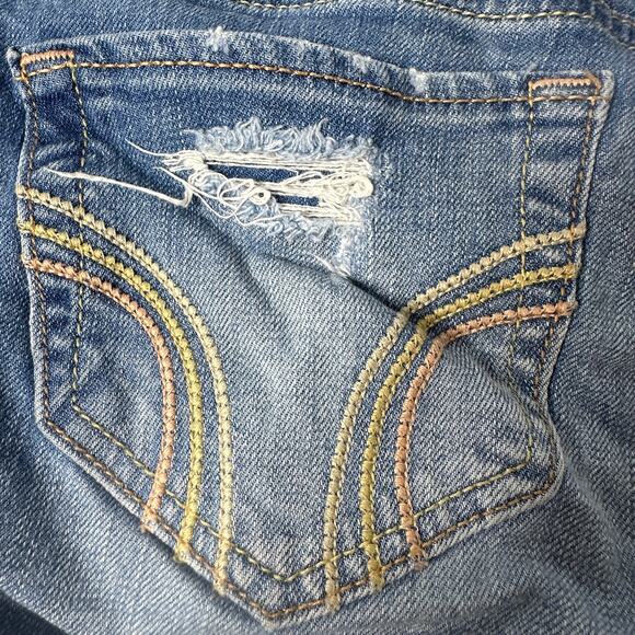 Y2K Hollister Rainbow Stitch Denim Shorts Surfer California Coastal - Picture 8 of 11